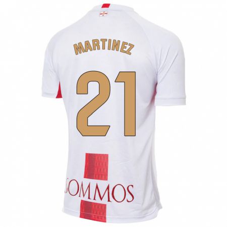 Kandiny Niño Camiseta Alejandra Martínez #21 Blanco 2ª Equipación 2023/24 La Camisa Chile