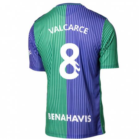 Kandiny Niño Camiseta Alejandro Valcarce #8 Verde Azul 2ª Equipación 2023/24 La Camisa Chile