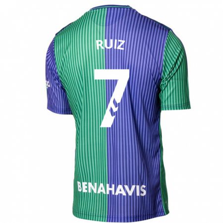 Kandiny Niño Camiseta María Ruiz #7 Verde Azul 2ª Equipación 2023/24 La Camisa Chile