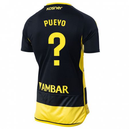 Kandiny Niño Camiseta Alejandro Monserrate Pueyo #0 Negro Amarillo 2ª Equipación 2023/24 La Camisa Chile