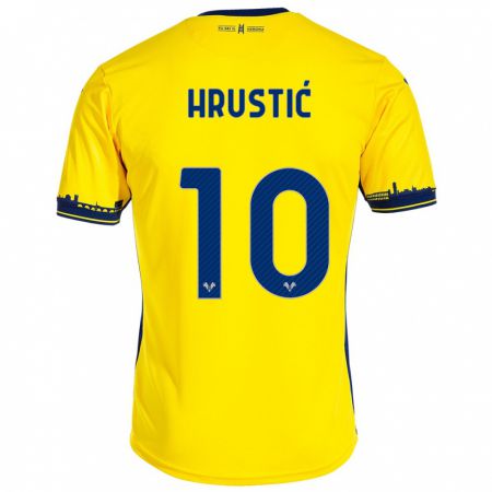 Kandiny Niño Camiseta Ajdin Hrustić #10 Amarillo 2ª Equipación 2023/24 La Camisa Chile