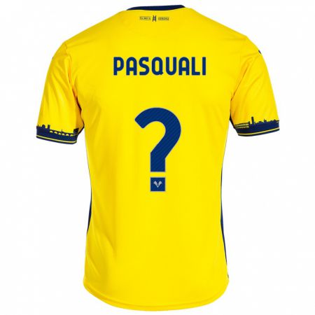 Kandiny Niño Camiseta Lorenzo Pasquali #0 Amarillo 2ª Equipación 2023/24 La Camisa Chile