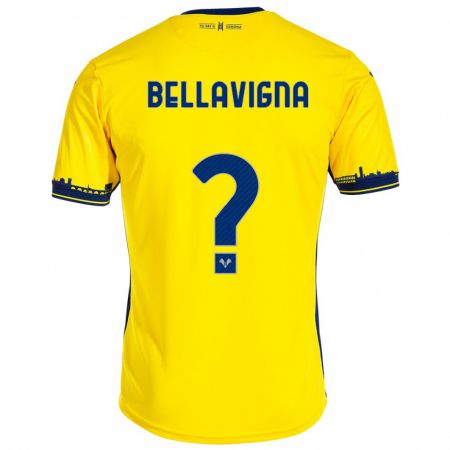 Kandiny Niño Camiseta Marco Bellavigna #0 Amarillo 2ª Equipación 2023/24 La Camisa Chile