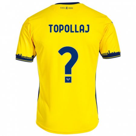 Kandiny Niño Camiseta Mark Topollaj #0 Amarillo 2ª Equipación 2023/24 La Camisa Chile