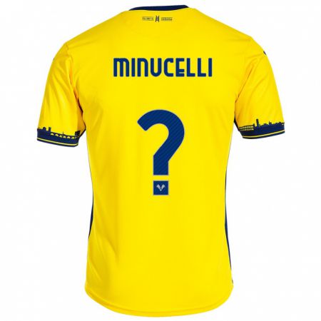 Kandiny Niño Camiseta Filippo Minucelli #0 Amarillo 2ª Equipación 2023/24 La Camisa Chile