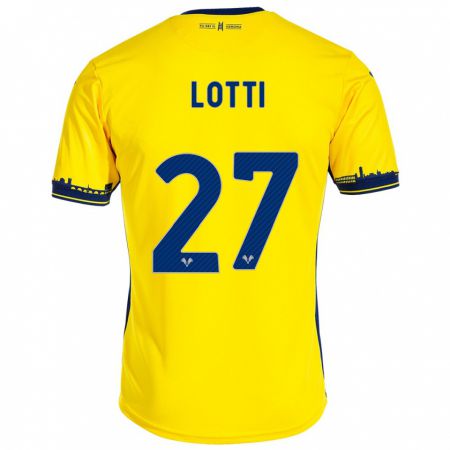 Kandiny Niño Camiseta Irene Lotti #27 Amarillo 2ª Equipación 2023/24 La Camisa Chile