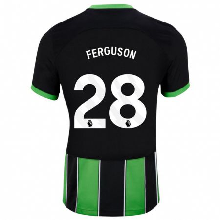 Kandiny Niño Camiseta Evan Ferguson #28 Verde Negro 2ª Equipación 2023/24 La Camisa Chile