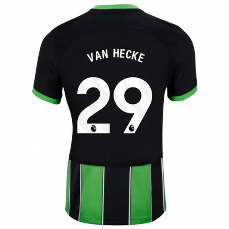 Kandiny Niño Camiseta Jan Paul Van Hecke #29 Verde Negro 2ª Equipación 2023/24 La Camisa Chile