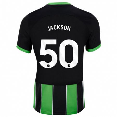 Kandiny Niño Camiseta Ben Jackson #50 Verde Negro 2ª Equipación 2023/24 La Camisa Chile