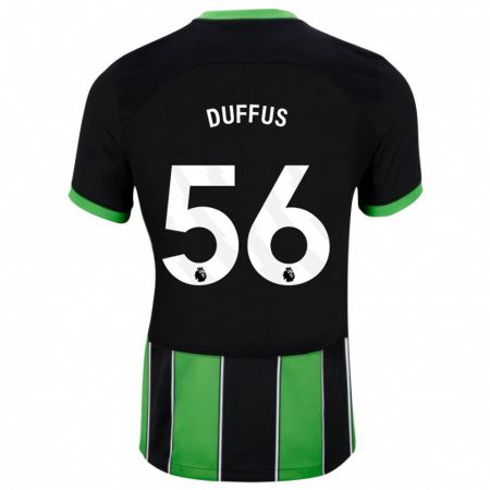 Kandiny Niño Camiseta Josh Duffus #56 Verde Negro 2ª Equipación 2023/24 La Camisa Chile