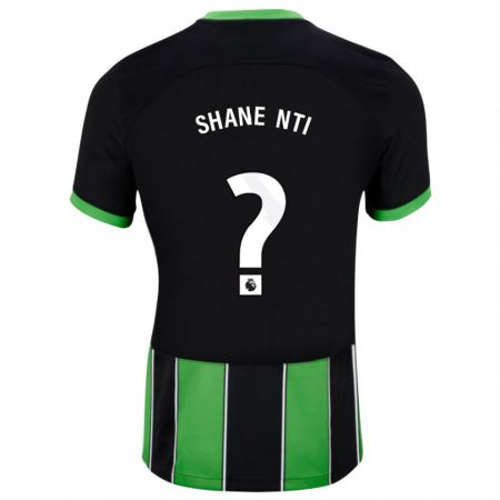 Kandiny Niño Camiseta Shane Nti #0 Verde Negro 2ª Equipación 2023/24 La Camisa Chile