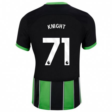 Kandiny Niño Camiseta Joe Knight #71 Verde Negro 2ª Equipación 2023/24 La Camisa Chile