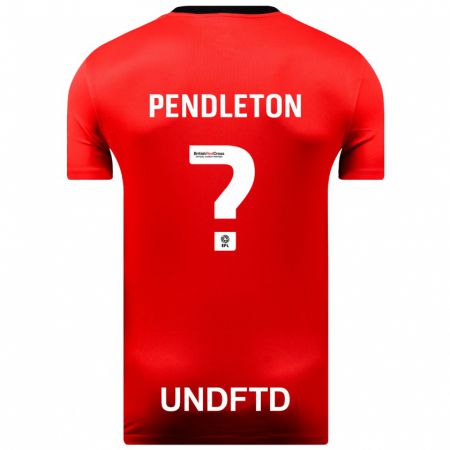 Kandiny Niño Camiseta Byron Pendleton #0 Rojo 2ª Equipación 2023/24 La Camisa Chile