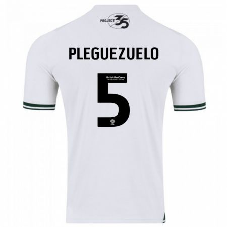 Kandiny Niño Camiseta Julio Pleguezuelo #5 Blanco 2ª Equipación 2023/24 La Camisa Chile