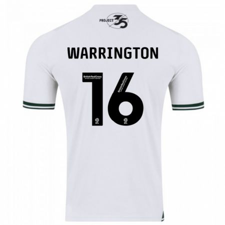 Kandiny Niño Camiseta Lewis Warrington #16 Blanco 2ª Equipación 2023/24 La Camisa Chile