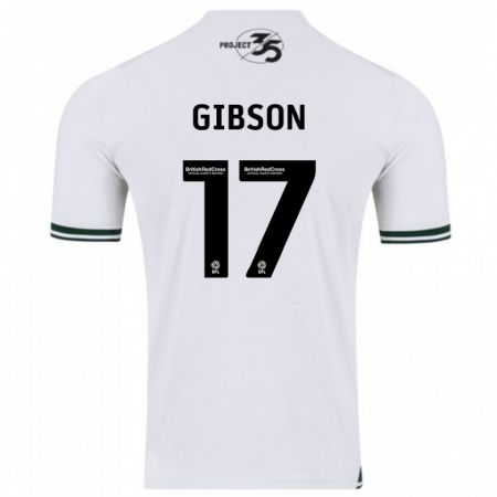 Kandiny Niño Camiseta Lewis Gibson #17 Blanco 2ª Equipación 2023/24 La Camisa Chile
