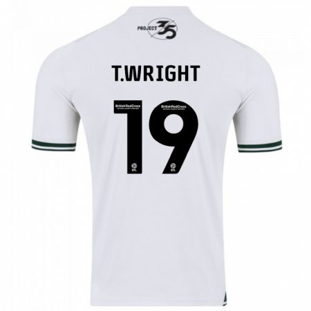 Kandiny Niño Camiseta Tyreik Wright #19 Blanco 2ª Equipación 2023/24 La Camisa Chile