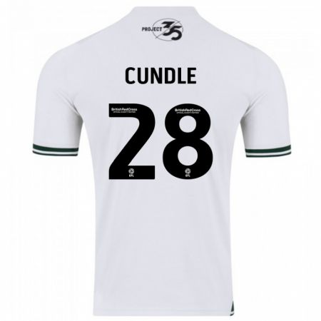 Kandiny Niño Camiseta Luke Cundle #28 Blanco 2ª Equipación 2023/24 La Camisa Chile