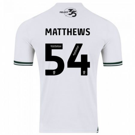 Kandiny Niño Camiseta Jack Matthews #54 Blanco 2ª Equipación 2023/24 La Camisa Chile