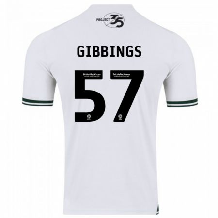 Kandiny Niño Camiseta Cole Gibbings #57 Blanco 2ª Equipación 2023/24 La Camisa Chile