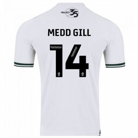 Kandiny Niño Camiseta Tamsin Medd-Gill #14 Blanco 2ª Equipación 2023/24 La Camisa Chile