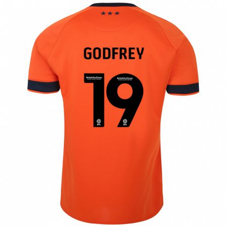 Kandiny Niño Camiseta Freya Godfrey #19 Naranja 2ª Equipación 2023/24 La Camisa Chile