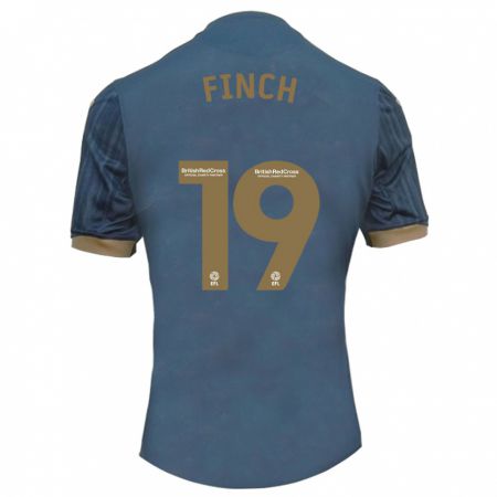 Kandiny Niño Camiseta Lucy Finch #19 Verde Azulado Oscuro 2ª Equipación 2023/24 La Camisa Chile