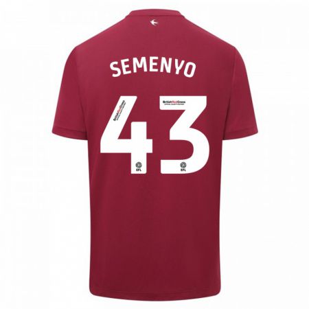 Kandiny Niño Camiseta Jai Semenyo #43 Rojo 2ª Equipación 2023/24 La Camisa Chile