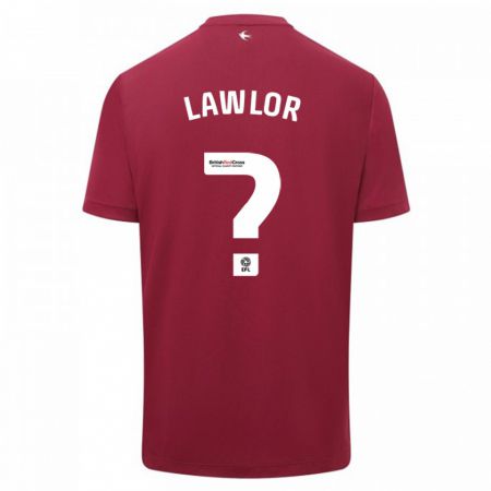 Kandiny Niño Camiseta Dylan Lawlor #0 Rojo 2ª Equipación 2023/24 La Camisa Chile