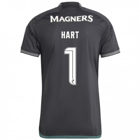 Kandiny Niño Camiseta Joe Hart #1 Negro 2ª Equipación 2023/24 La Camisa Chile