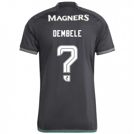 Kandiny Niño Camiseta Hassan Dembele #0 Negro 2ª Equipación 2023/24 La Camisa Chile