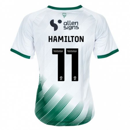 Kandiny Niño Camiseta Ethan Hamilton #11 Blanco 2ª Equipación 2023/24 La Camisa Chile