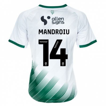 Kandiny Niño Camiseta Daniel Mandroiu #14 Blanco 2ª Equipación 2023/24 La Camisa Chile