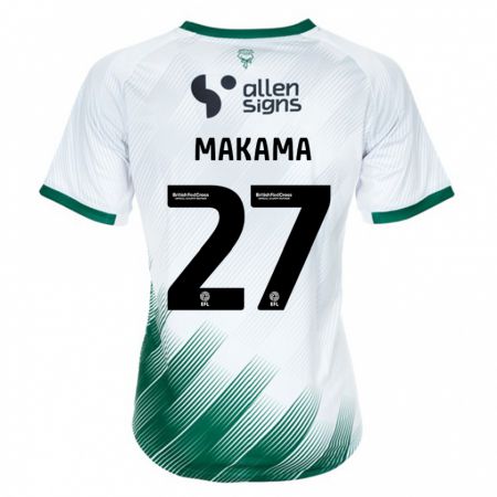 Kandiny Niño Camiseta Jovon Makama #27 Blanco 2ª Equipación 2023/24 La Camisa Chile