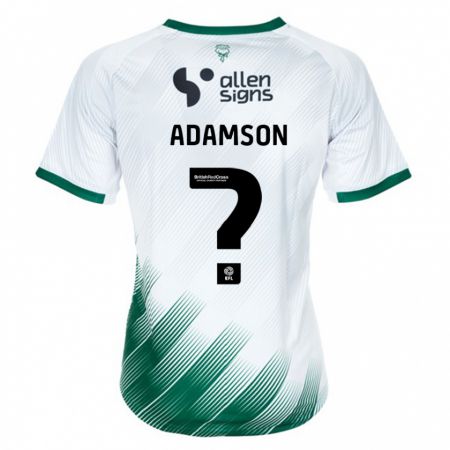 Kandiny Niño Camiseta Bailey Adamson #0 Blanco 2ª Equipación 2023/24 La Camisa Chile