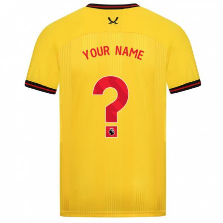Kandiny Niño Camiseta Su Nombre #0 Amarillo 2ª Equipación 2023/24 La Camisa Chile