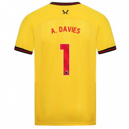 Kandiny Niño Camiseta Adam Davies #1 Amarillo 2ª Equipación 2023/24 La Camisa Chile