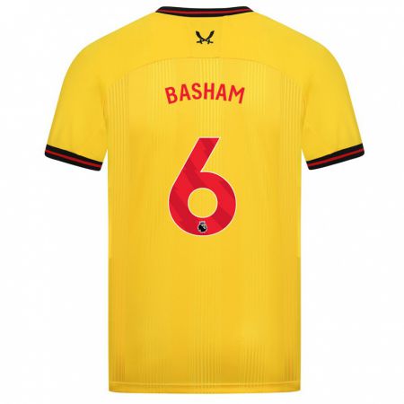 Kandiny Niño Camiseta Chris Basham #6 Amarillo 2ª Equipación 2023/24 La Camisa Chile