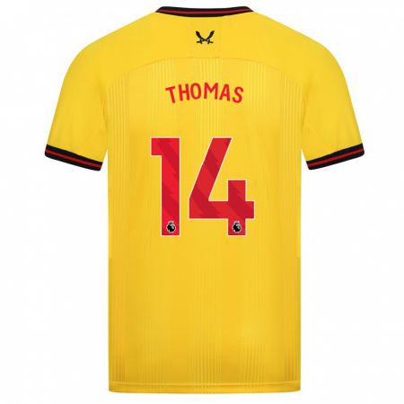 Kandiny Niño Camiseta Luke Thomas #14 Amarillo 2ª Equipación 2023/24 La Camisa Chile