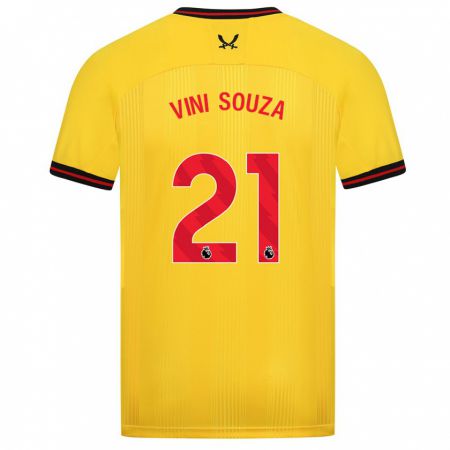 Kandiny Niño Camiseta Vini Souza #21 Amarillo 2ª Equipación 2023/24 La Camisa Chile