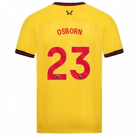 Kandiny Niño Camiseta Ben Osborn #23 Amarillo 2ª Equipación 2023/24 La Camisa Chile