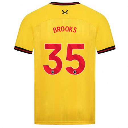 Kandiny Niño Camiseta Andre Brooks #35 Amarillo 2ª Equipación 2023/24 La Camisa Chile