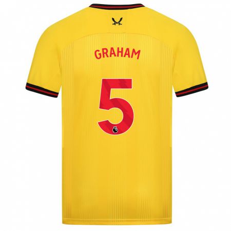 Kandiny Niño Camiseta Molly Graham #5 Amarillo 2ª Equipación 2023/24 La Camisa Chile