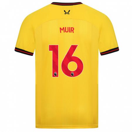 Kandiny Niño Camiseta Chene Muir #16 Amarillo 2ª Equipación 2023/24 La Camisa Chile