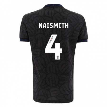 Kandiny Niño Camiseta Kal Naismith #4 Negro 2ª Equipación 2023/24 La Camisa Chile