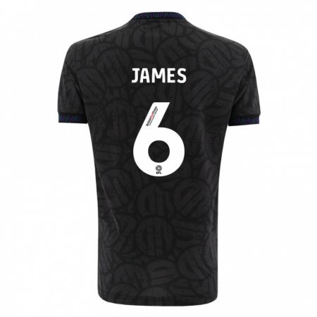 Kandiny Niño Camiseta Matty James #6 Negro 2ª Equipación 2023/24 La Camisa Chile