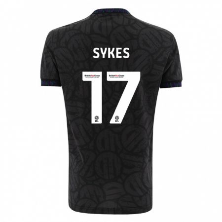 Kandiny Niño Camiseta Mark Sykes #17 Negro 2ª Equipación 2023/24 La Camisa Chile