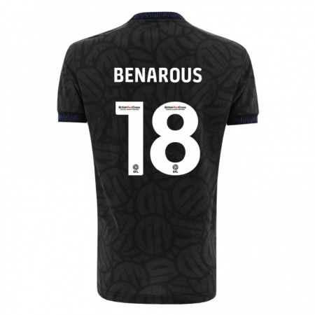Kandiny Niño Camiseta Ayman Benarous #18 Negro 2ª Equipación 2023/24 La Camisa Chile
