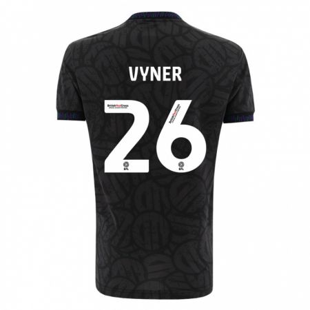 Kandiny Niño Camiseta Zak Vyner #26 Negro 2ª Equipación 2023/24 La Camisa Chile