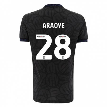 Kandiny Niño Camiseta Raphael Araoye #28 Negro 2ª Equipación 2023/24 La Camisa Chile